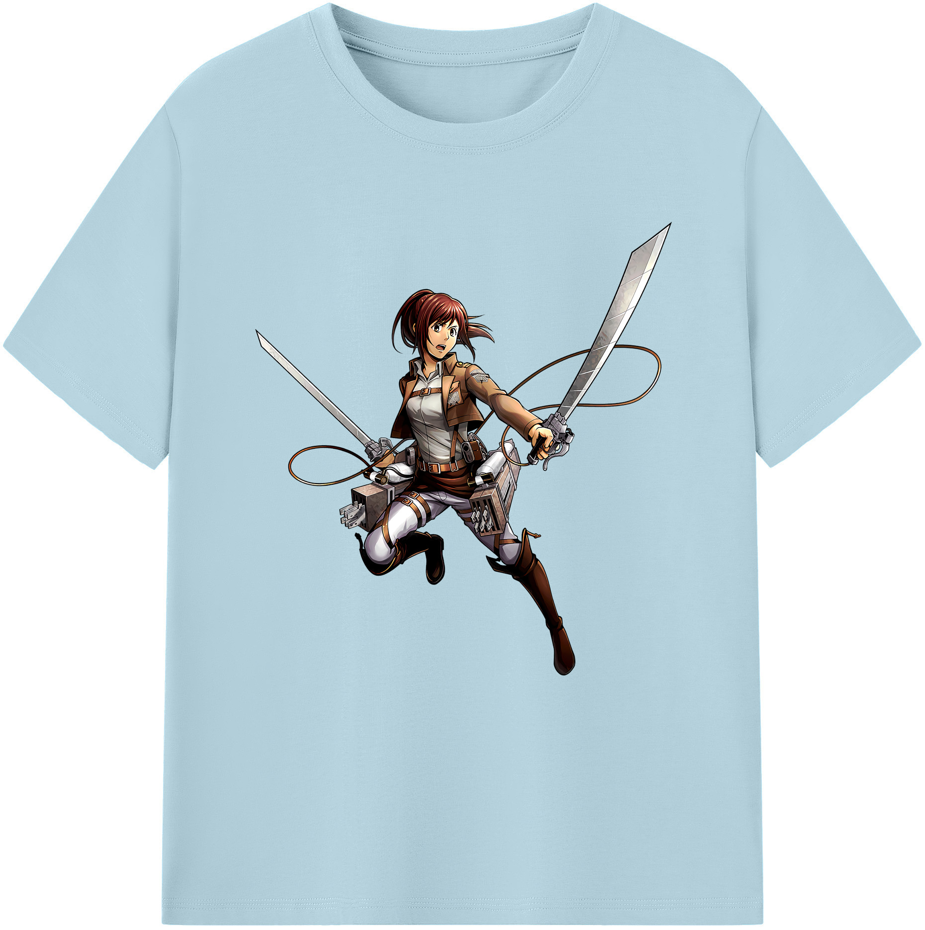 （画像用） 進撃の巨人 サシャ·ブラウス Attack on Titan Sasha Blaus 綿100％半袖Tシャツ（フロントプリント）